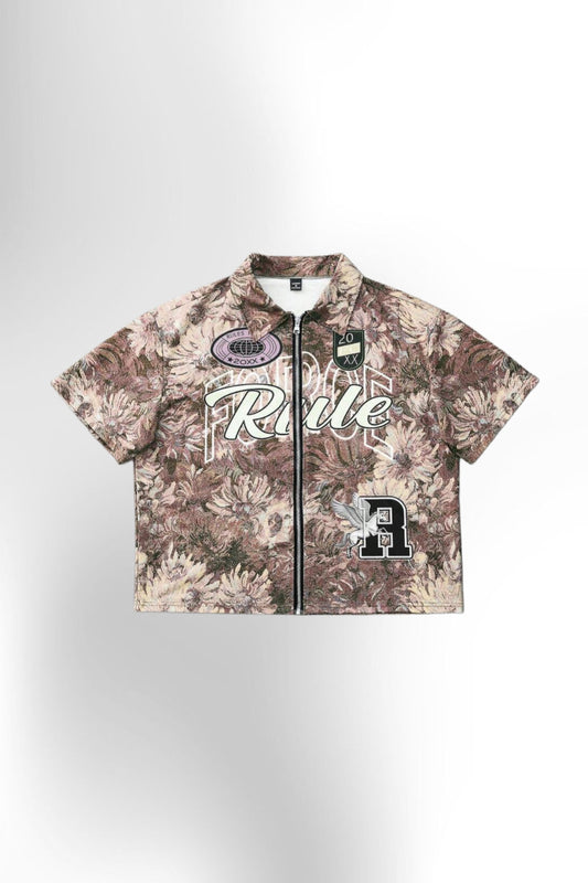 Men's Oil Painting Sunflower Print Pegasus Print Zip-Up Shirt ,