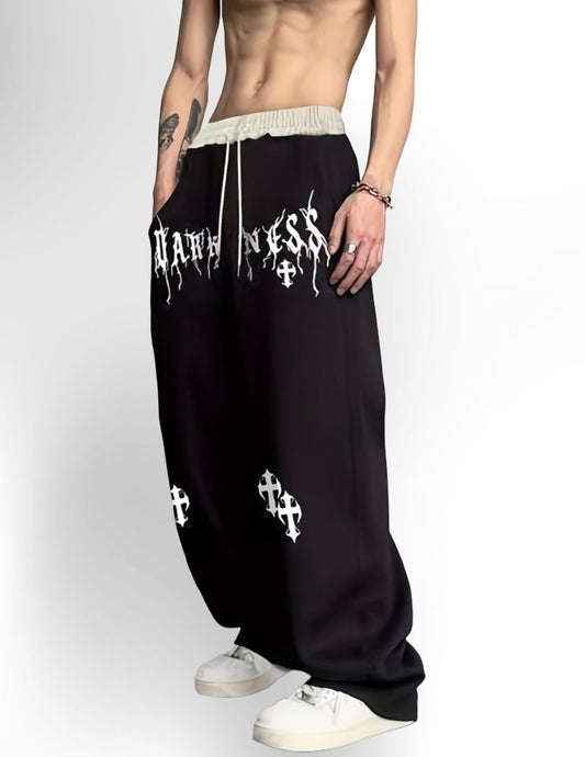 Printed Straight-Leg Pants