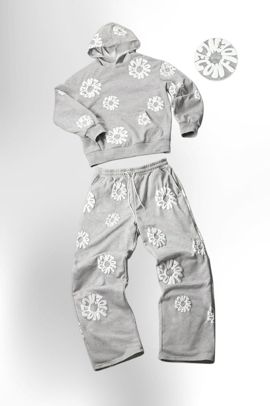 Men's Letter Print Hoodie And Sweatpants Set