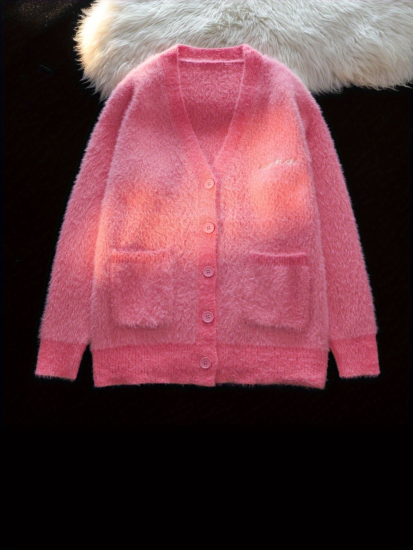 Retro Multi-color Soft Knitted V-neck Cardigan