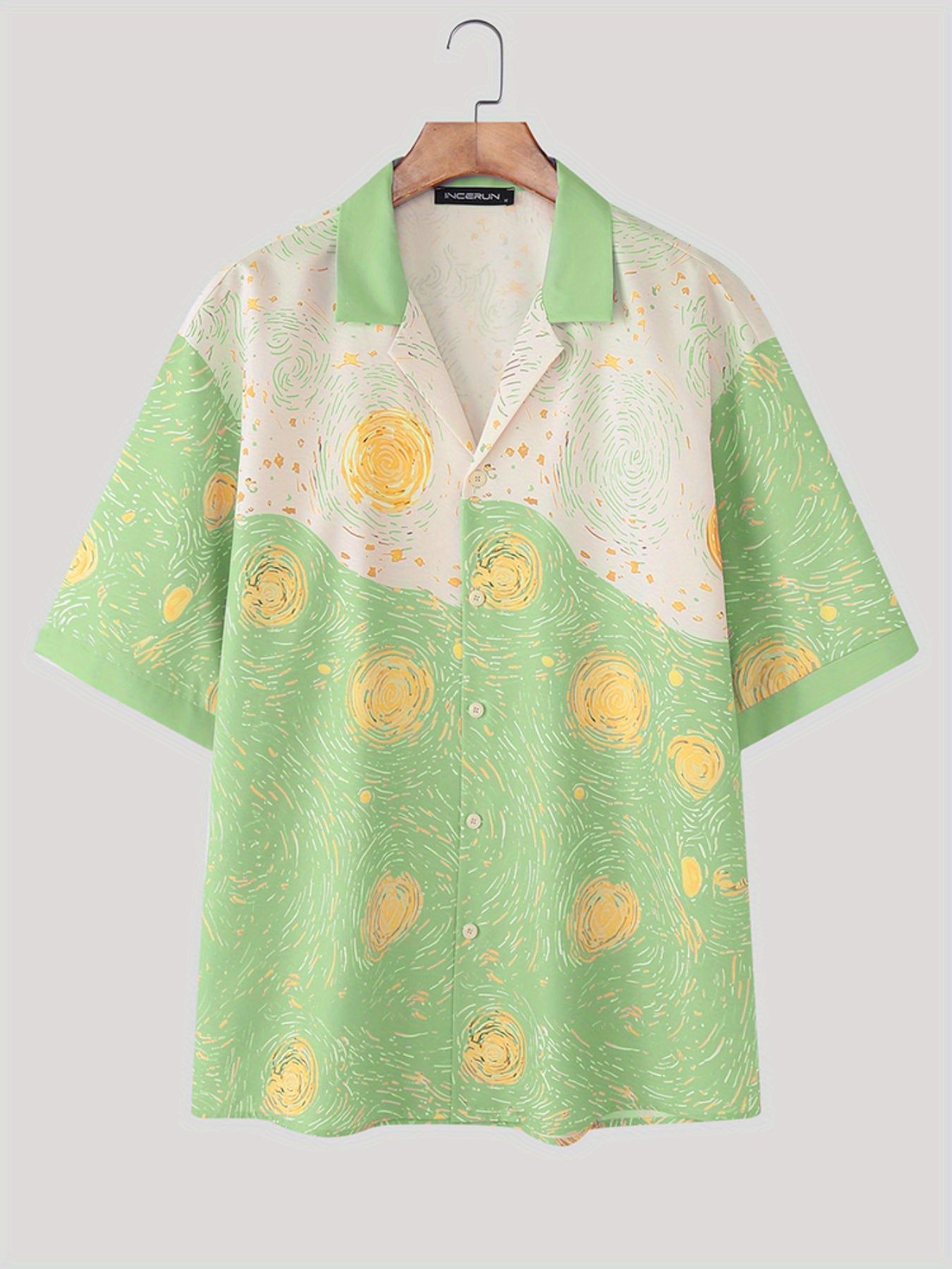 Men's Lapel Short Sleeve Shirt