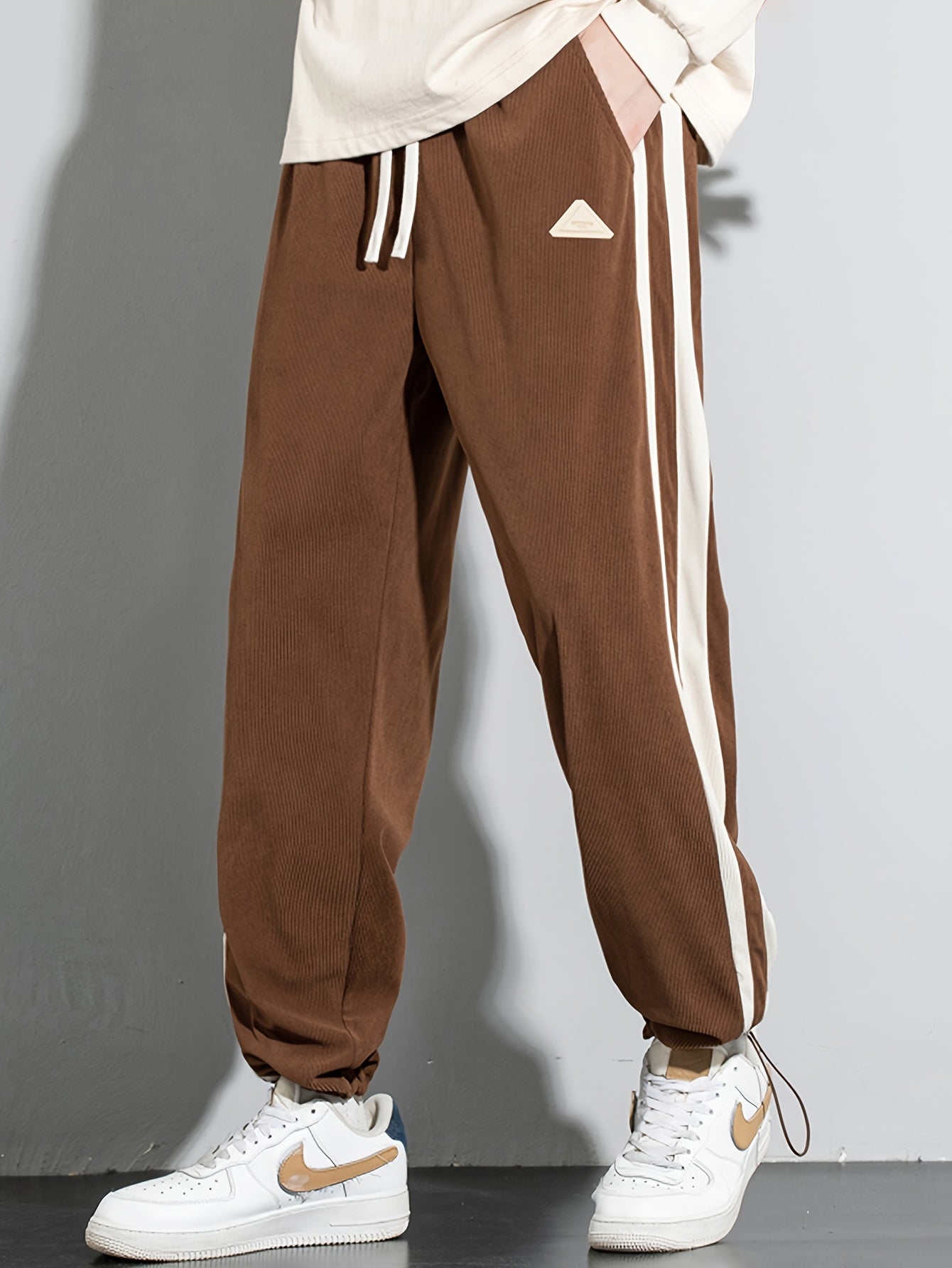 Corduroy-Textured Joggers