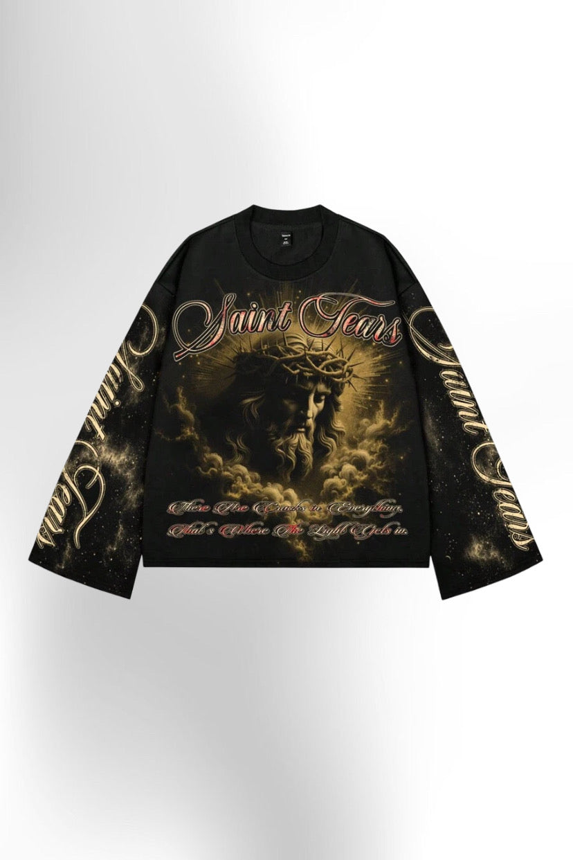 Men's Jesus Graphic Print Pullover Sweatshirt