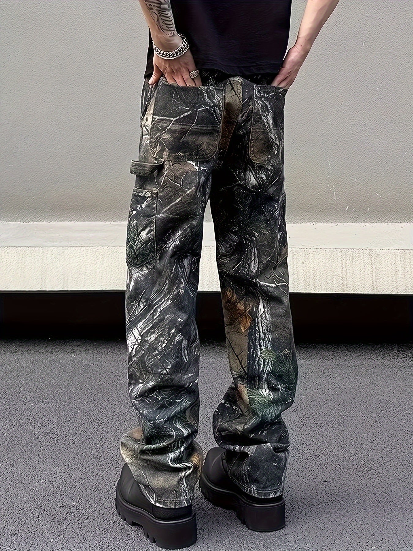 Men's Camouflage Faux Denim