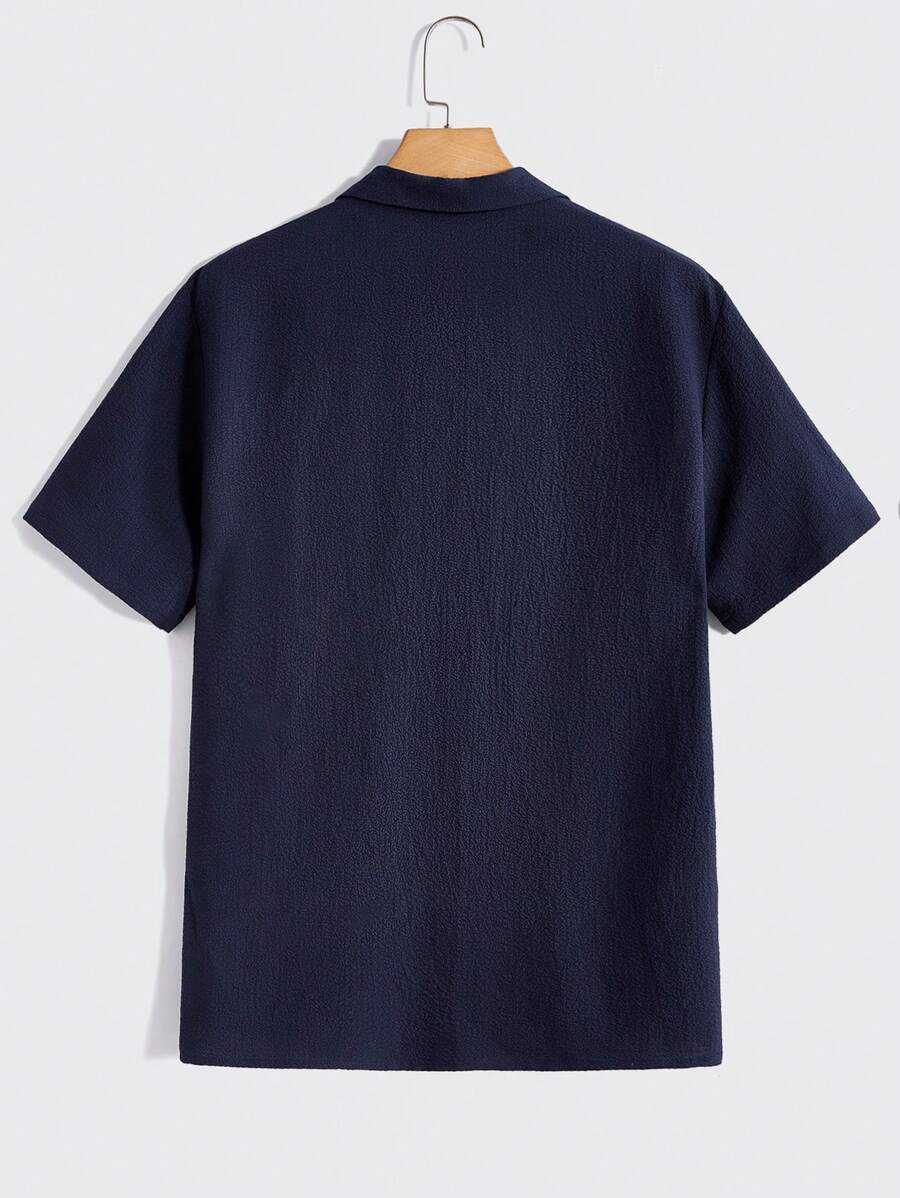Men Short Sleeve Shirt And Pants Casual Summer Two-Piece Set