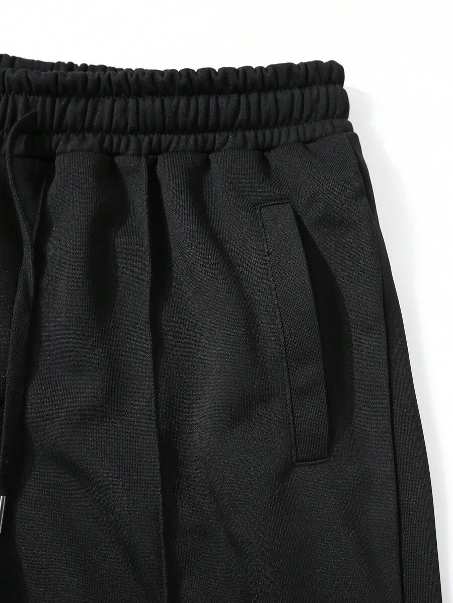 Drawstring Waist Seam Detail Sweatpants