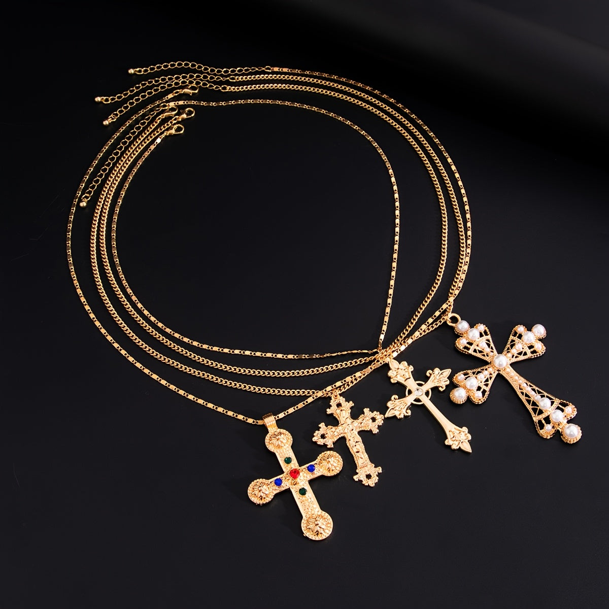4pcs/Set Vintage Men'S Necklaces