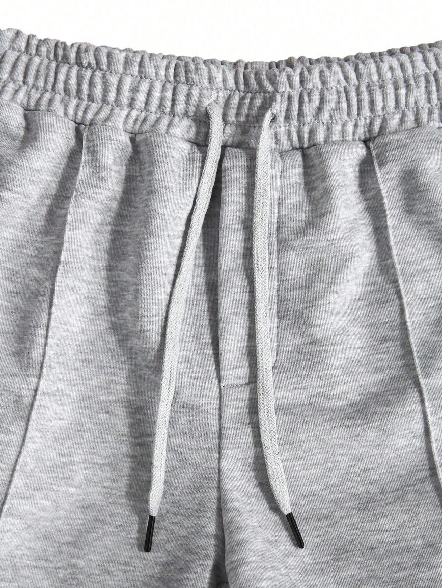 Drawstring Waist Seam Detail Sweatpants