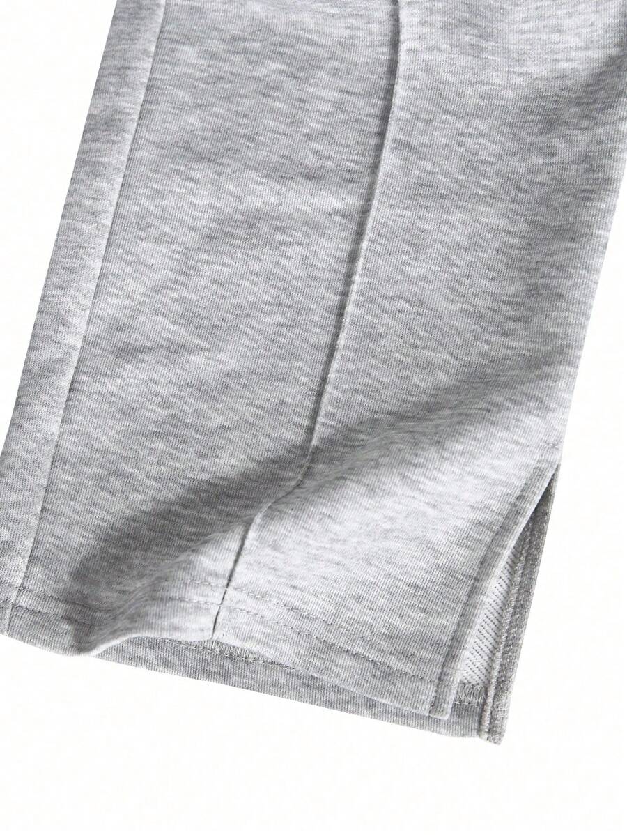 Drawstring Waist Seam Detail Sweatpants