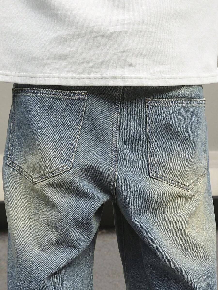 Men's Distressed Baggy Denim Shorts