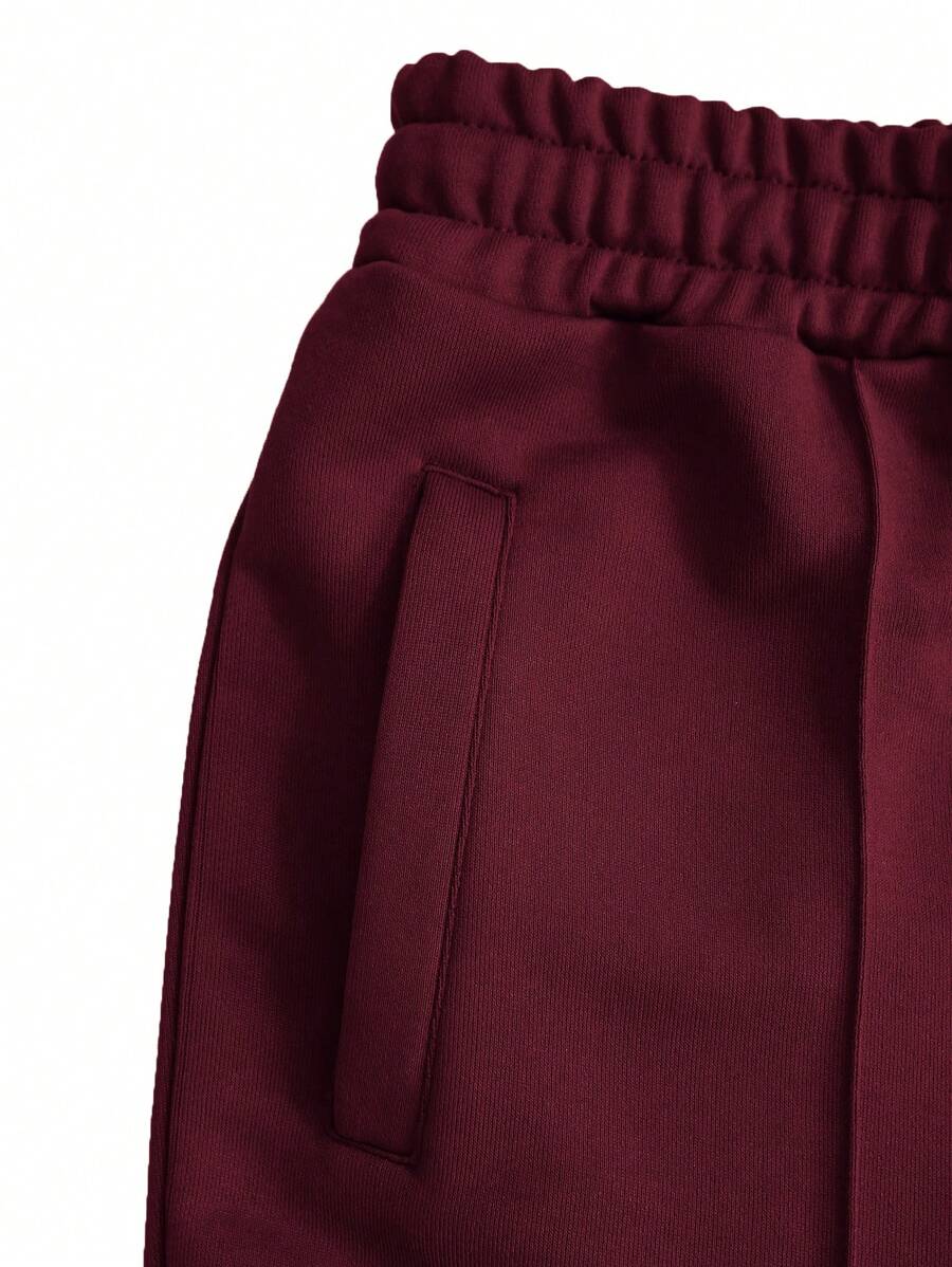 Drawstring Waist Seam Detail Sweatpants