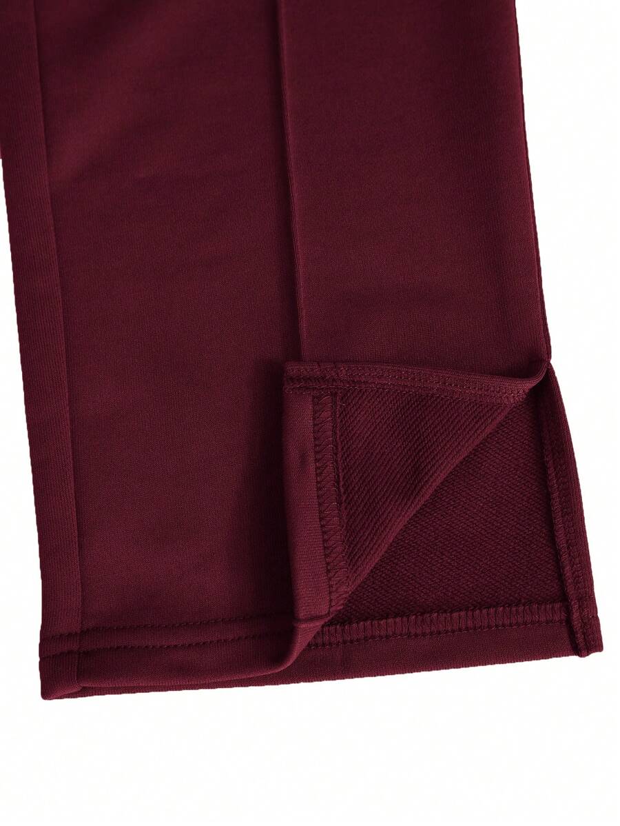 Drawstring Waist Seam Detail Sweatpants