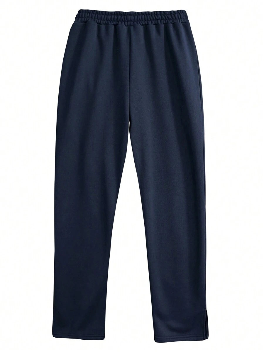 Drawstring Waist Seam Detail Sweatpants