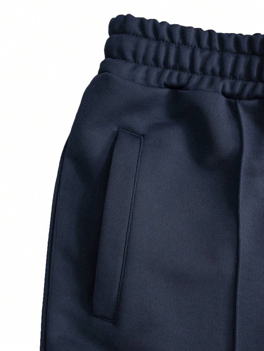 Drawstring Waist Seam Detail Sweatpants