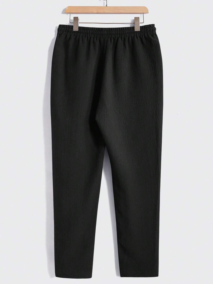 Men Short Sleeve Shirt And Pants Casual Summer Two-Piece Set