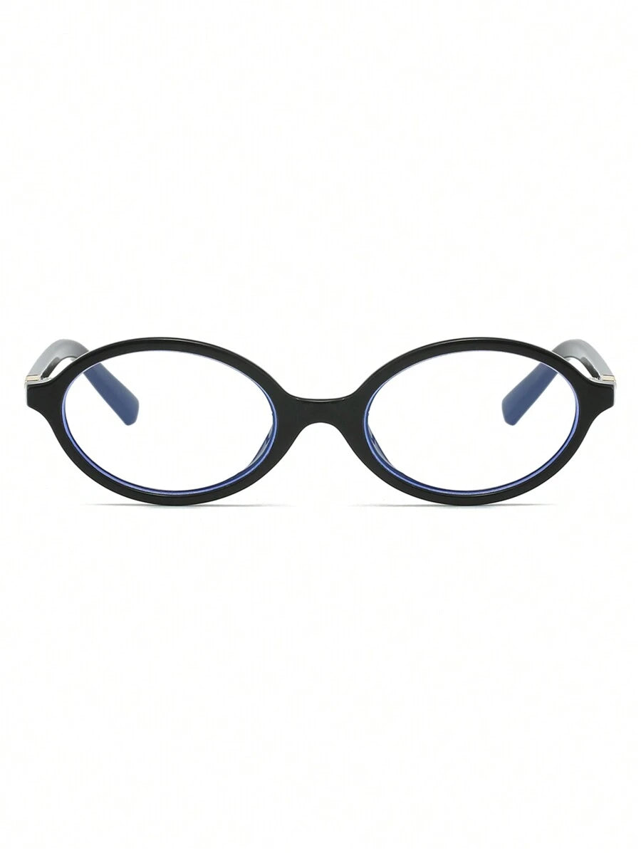 Women's Transparent Oval PC Clear Glasses