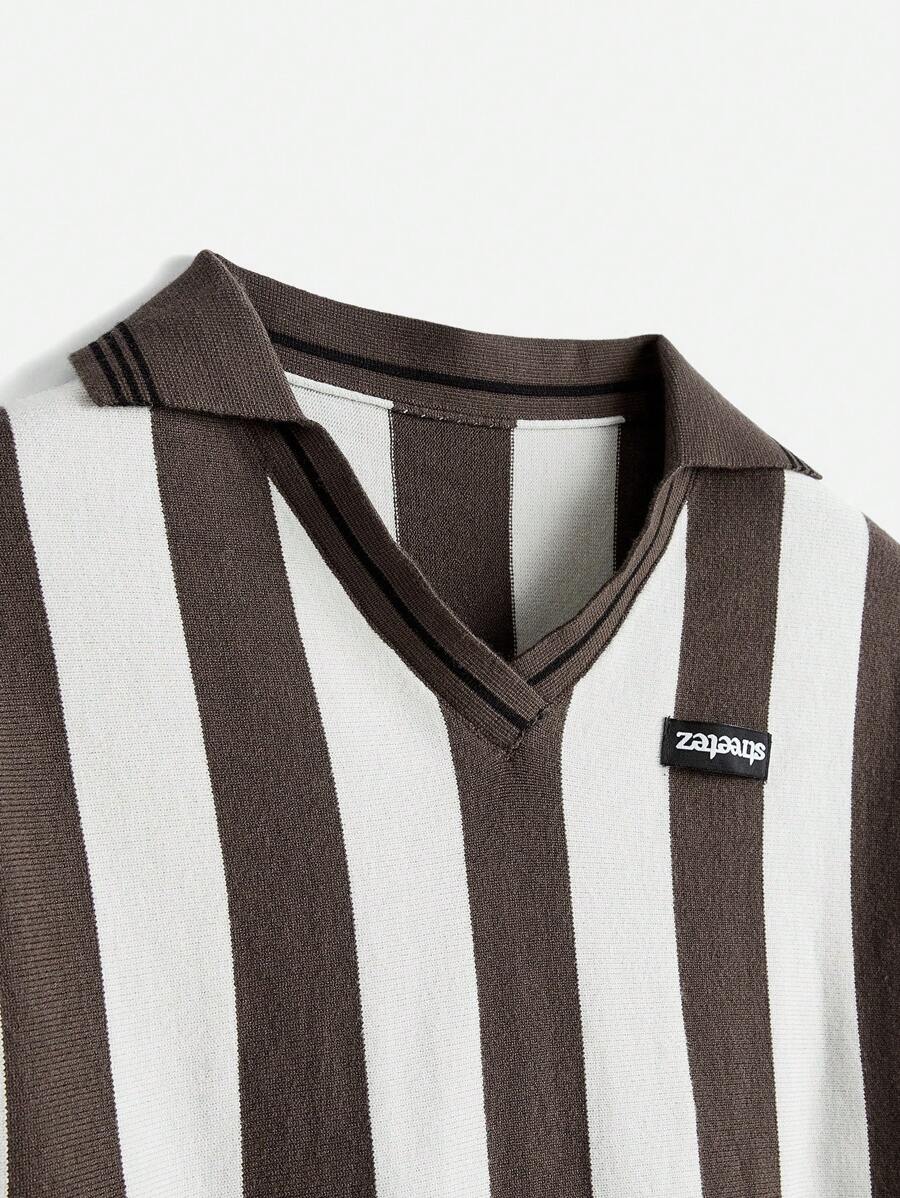 Men's  Striped Short Sleeve Knit Shirt