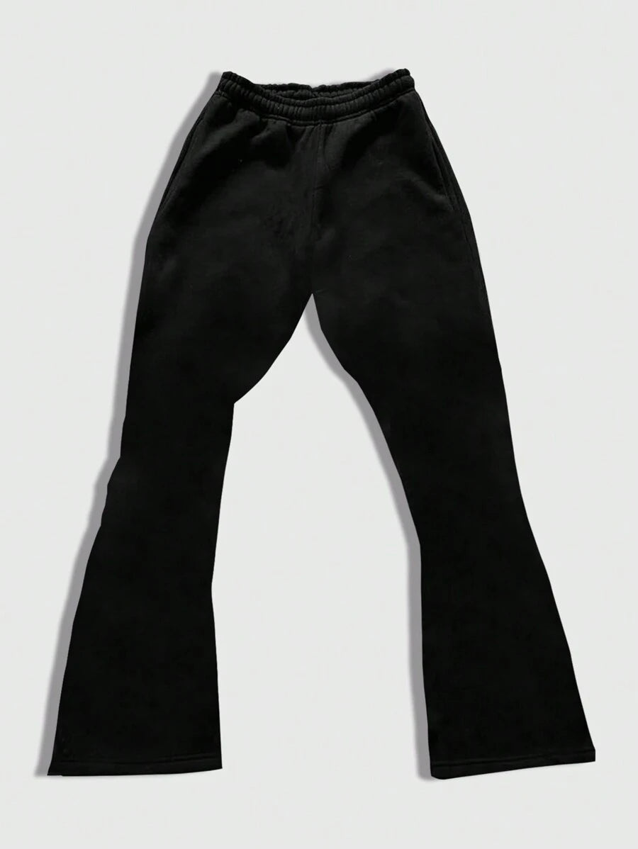 Men's Religious Graphic Print Flare Pants