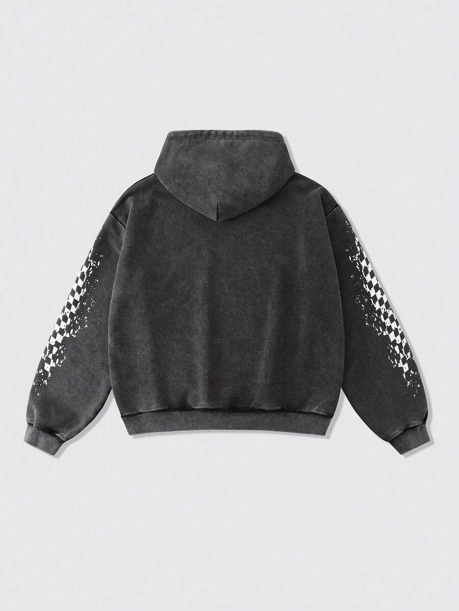 Men's Washed Vintage Graphic Hoodie