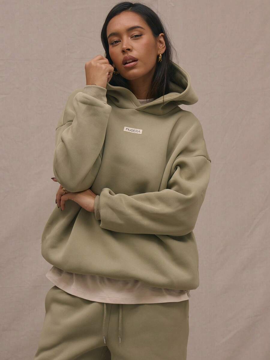 Embroidery Patch Oversized Hoodie