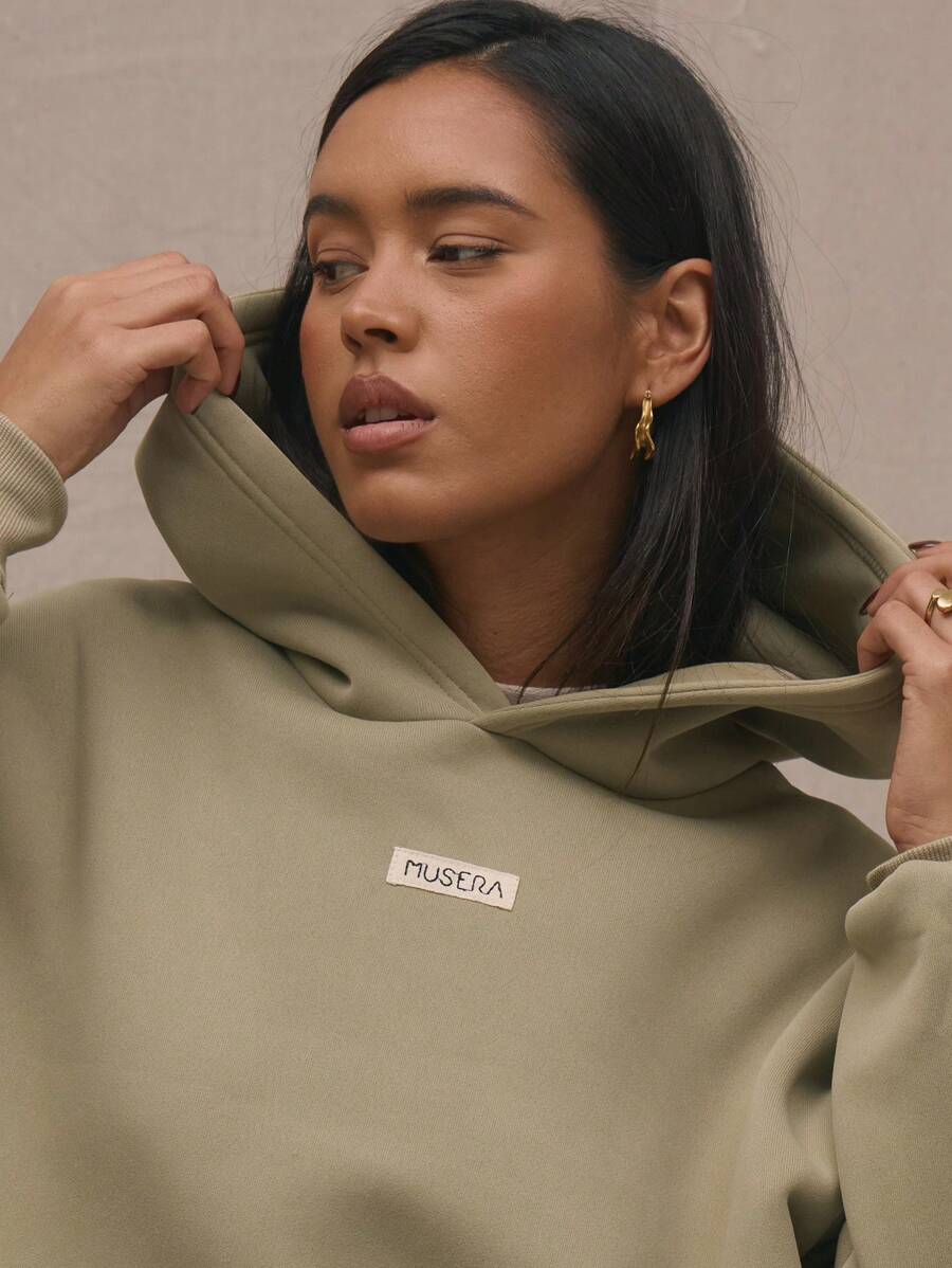 Embroidery Patch Oversized Hoodie
