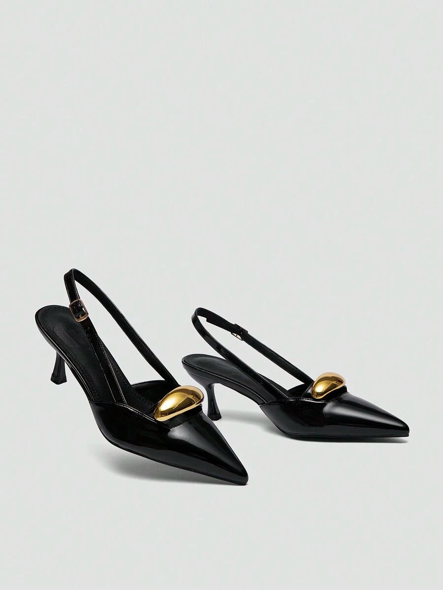 Women's Burgundy Bow High Heel Pumps