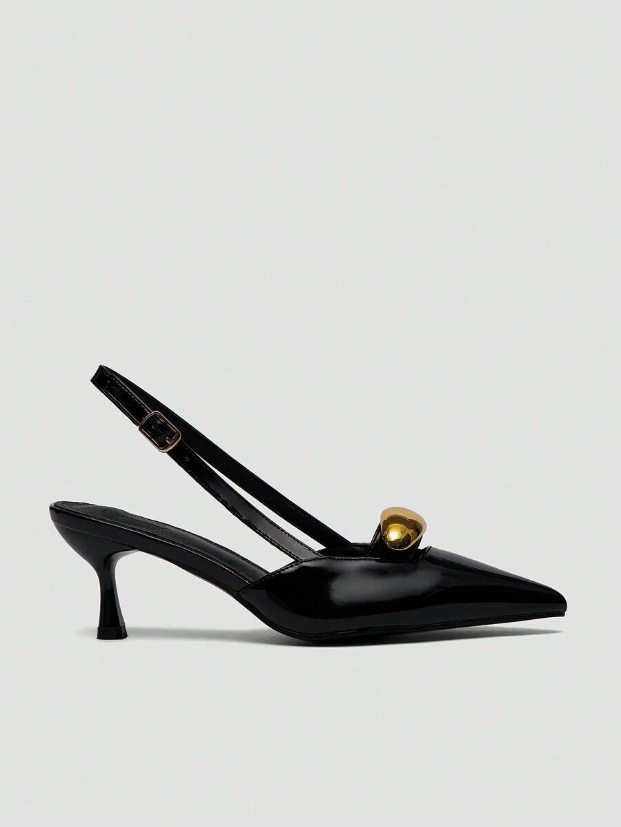 Women's Burgundy Bow High Heel Pumps