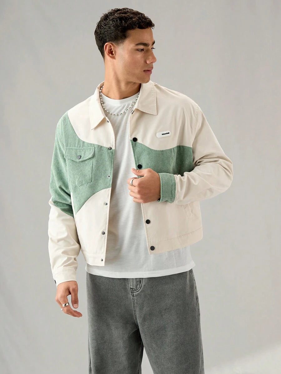 Men Woven Zip Up Jacket