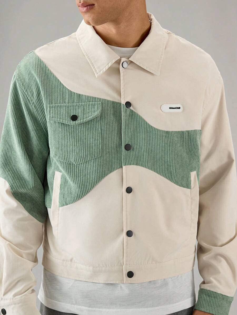 Men Woven Zip Up Jacket