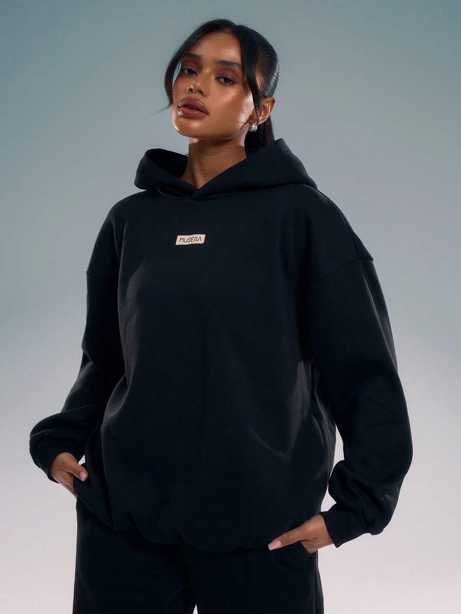 Embroidery Patch Oversized Hoodie