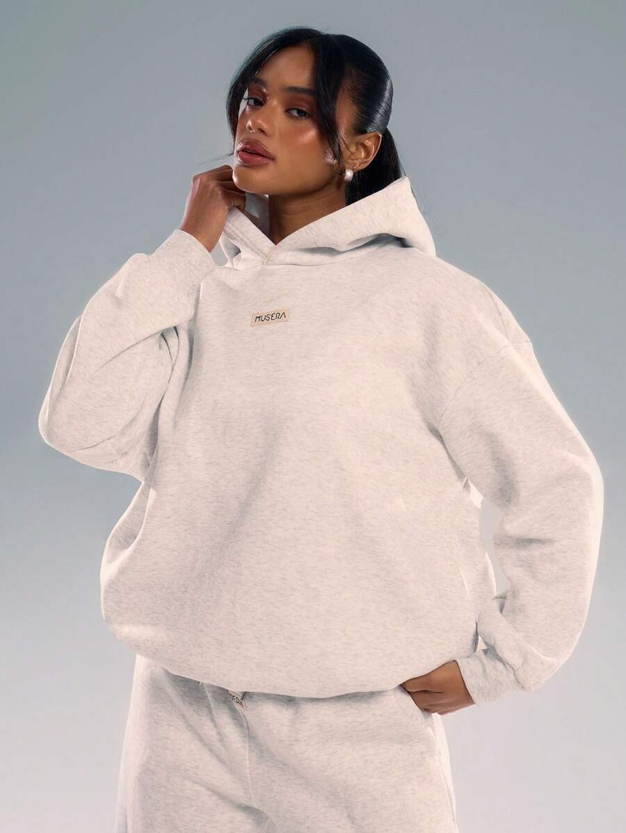 Embroidery Patch Oversized Hoodie