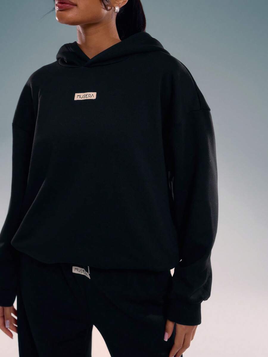Embroidery Patch Oversized Hoodie