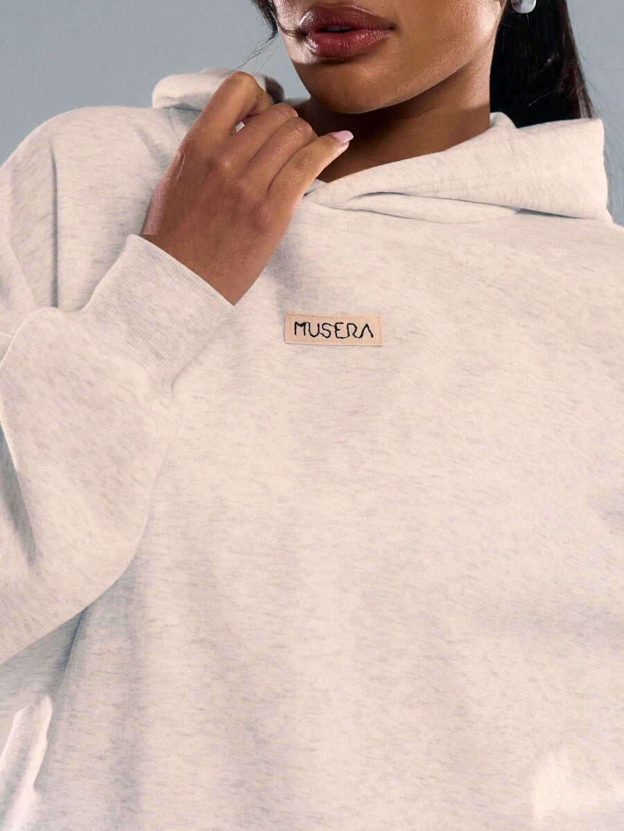Embroidery Patch Oversized Hoodie