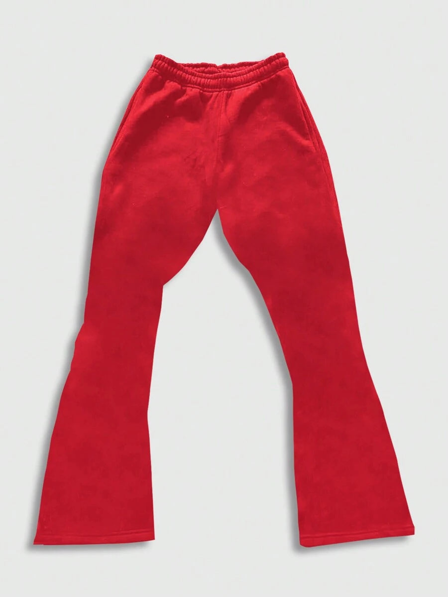 Men's Religious Graphic Print Flare Pants