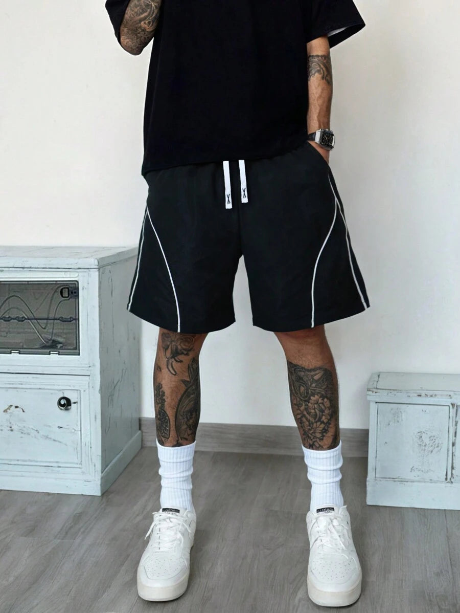 Men's Casual Striped Patterned Beach Shorts