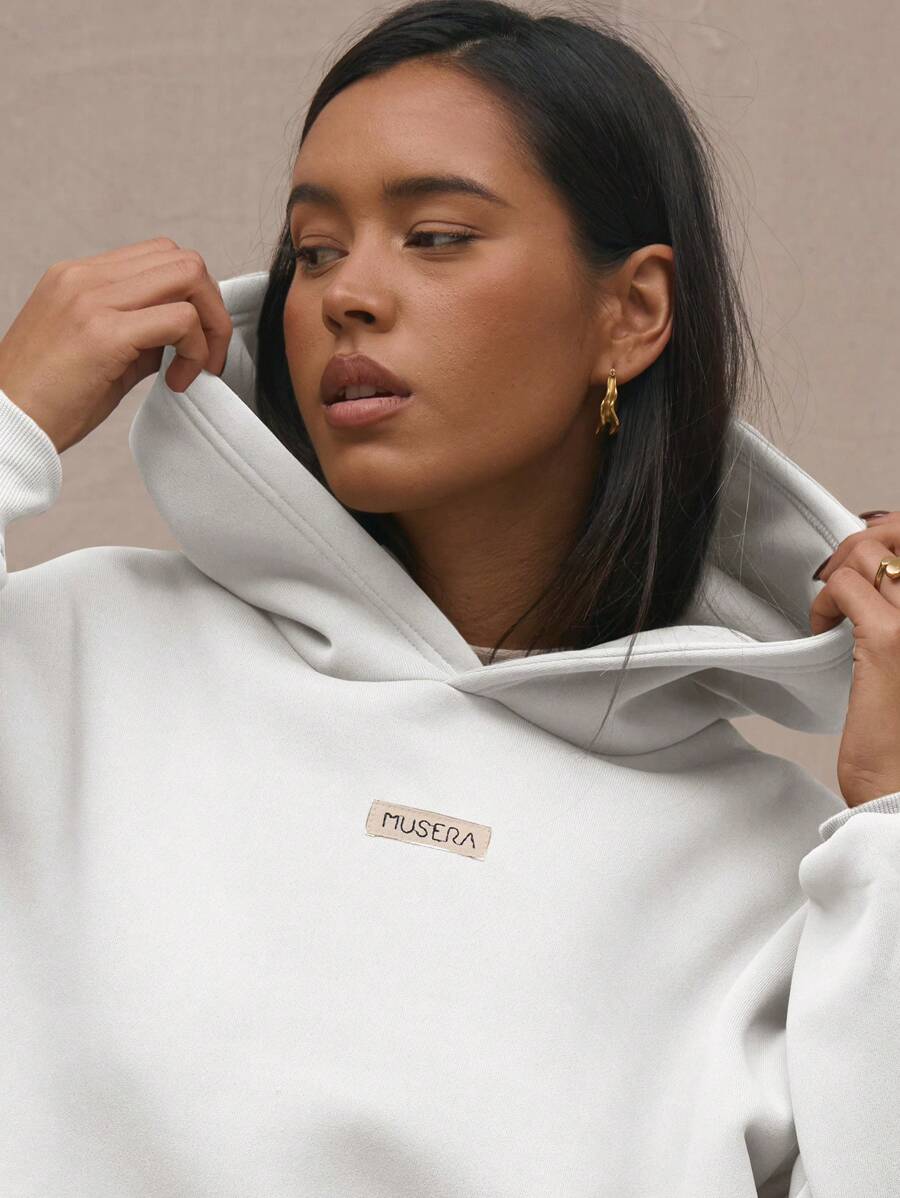 Embroidery Patch Oversized Hoodie