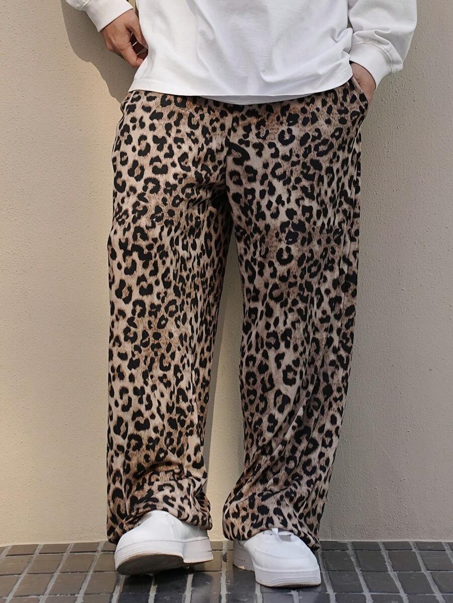 Leopard Print Multi-Color Men's Pants