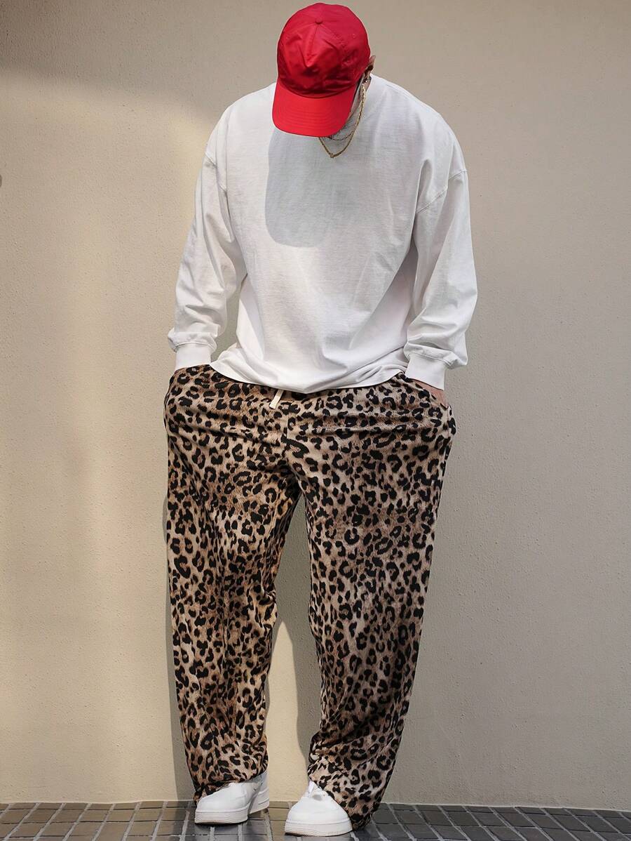 Leopard Print Multi-Color Men's Pants