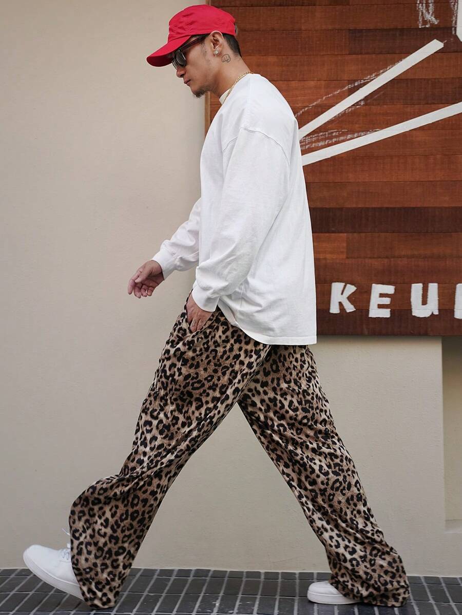 Leopard Print Multi-Color Men's Pants