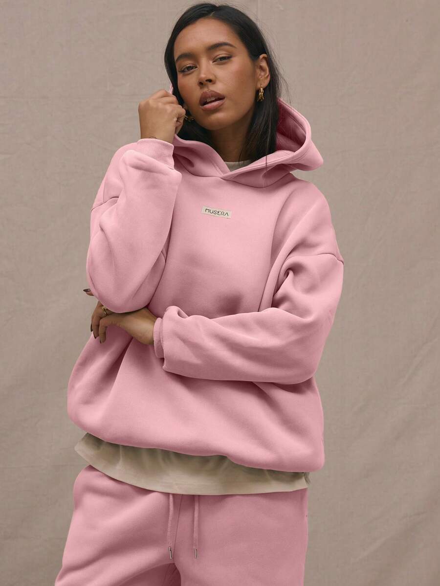 Embroidery Patch Oversized Hoodie