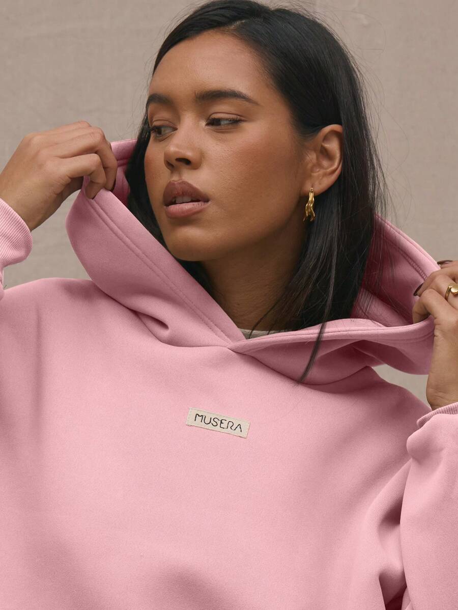 Embroidery Patch Oversized Hoodie
