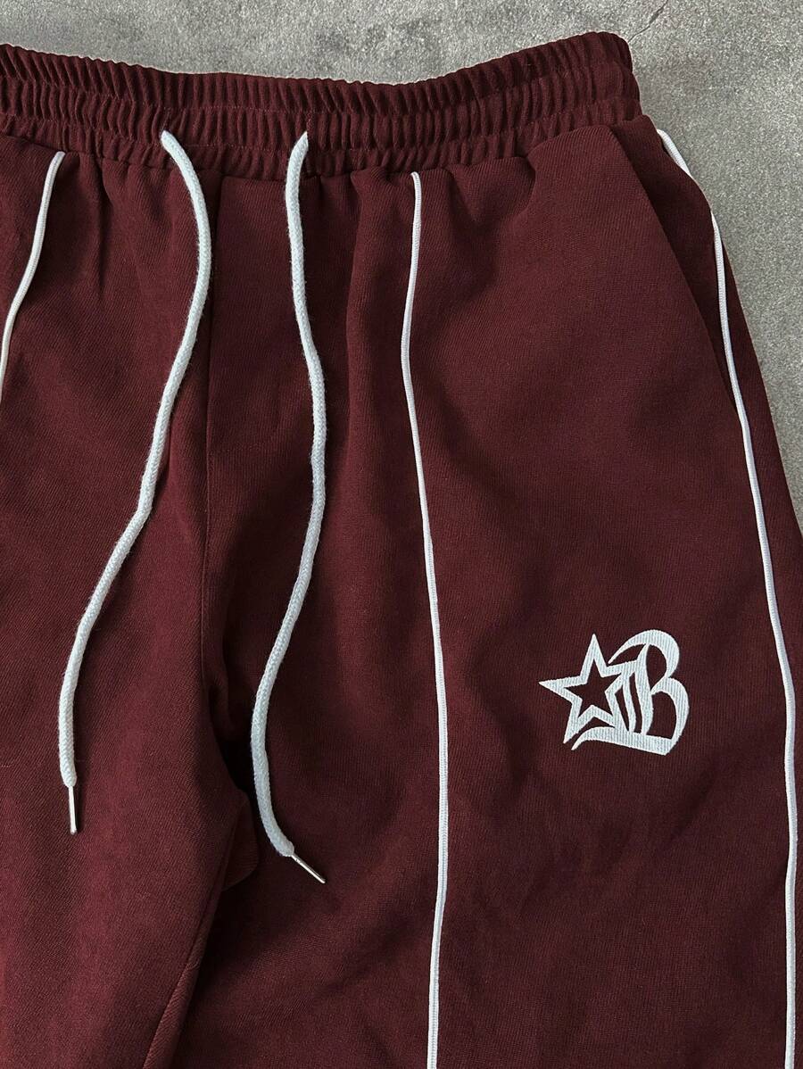 Men's 2pc Zip-Up Jacket And Drawstring Waist Long Pants Set