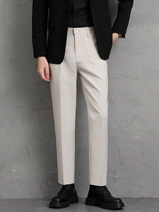 Men's Straight Leg Casual Formal Pants