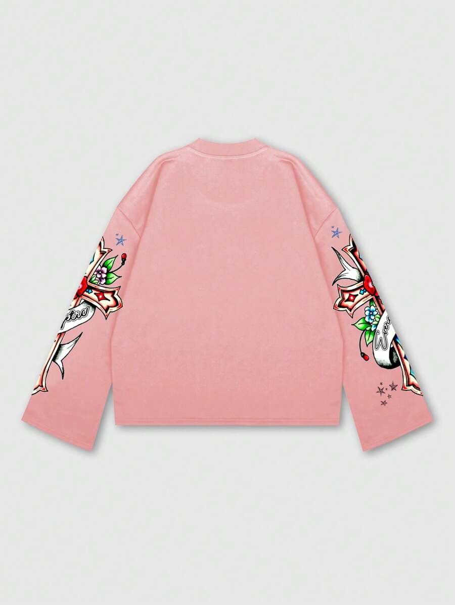 Men's Vintage Maria Graphic Print Pullover Sweatshirt