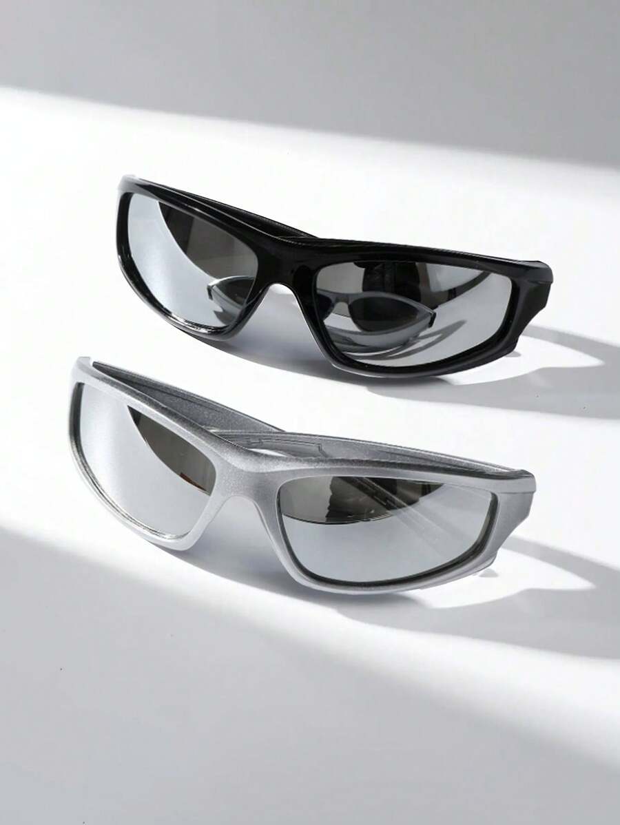 Unisex 2pcs Mercury Lens Fashionable Glasses