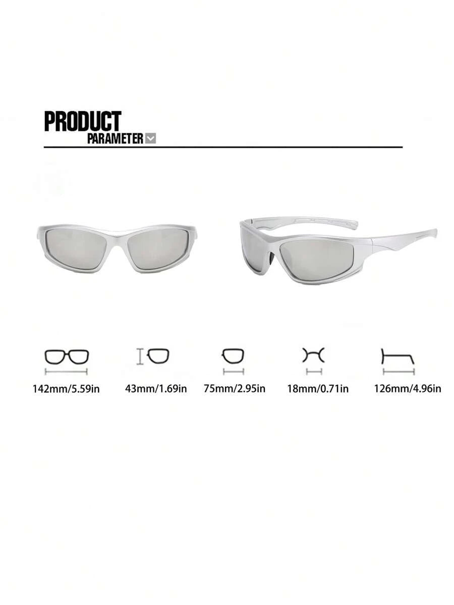 Unisex 2pcs Mercury Lens Fashionable Glasses