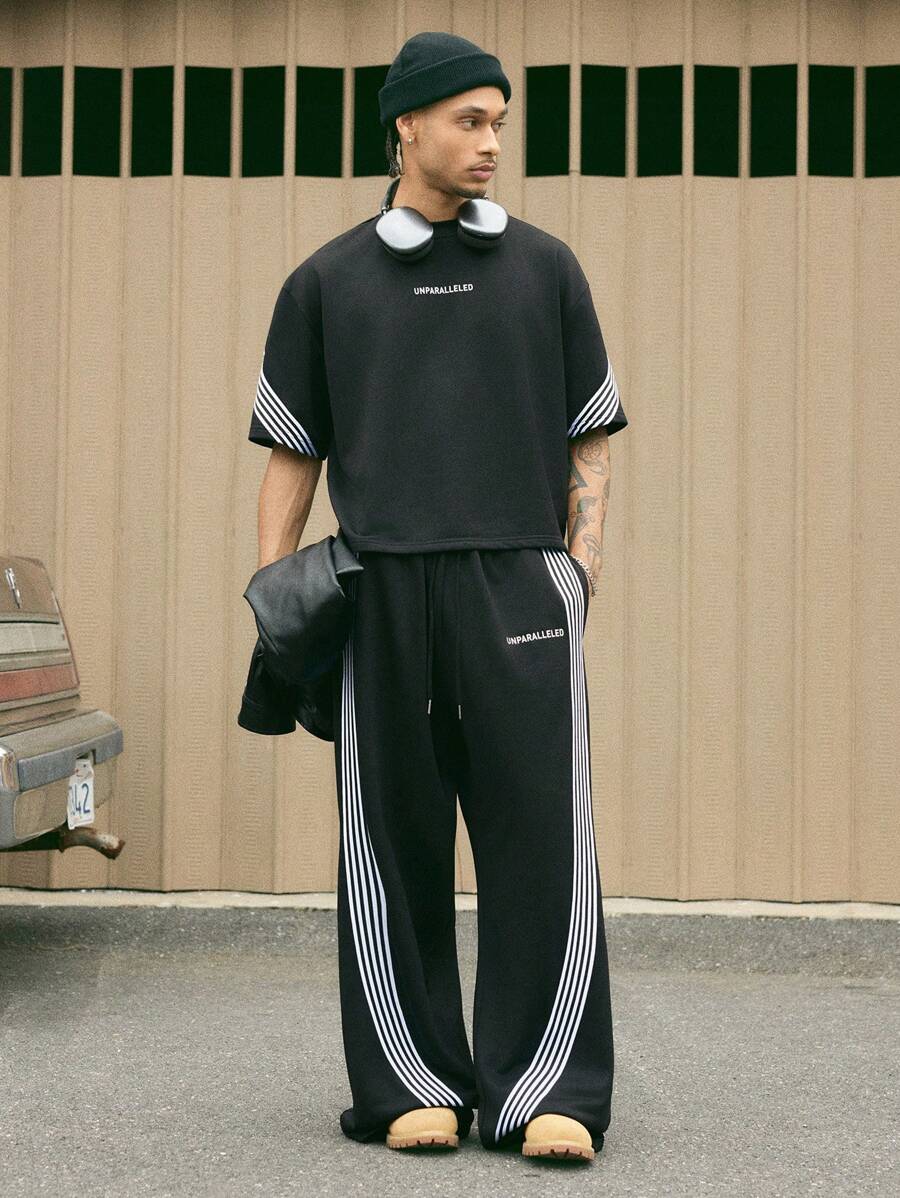 Leopard Patchwork T-Shirt And Pants Set