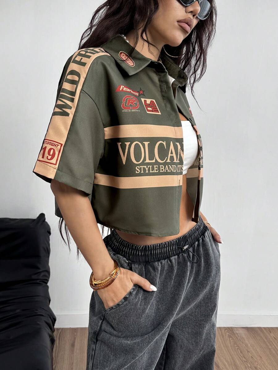 Women's Vintage Cropped Shirt