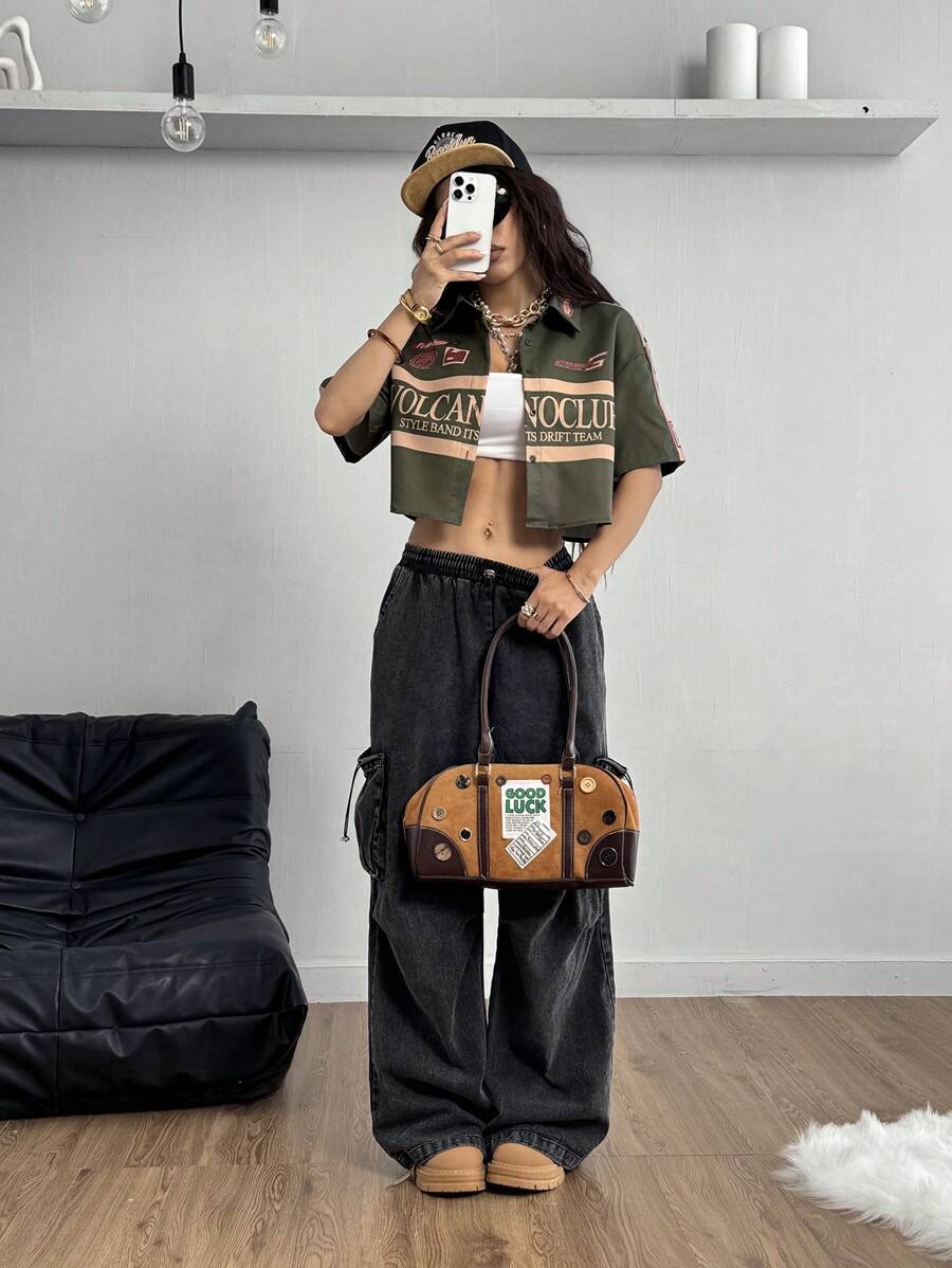 Women's Vintage Cropped Shirt