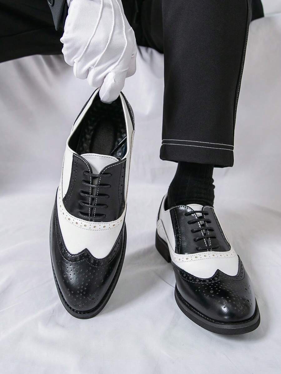 Men's Pointed Toe Business Casual Derby Shoes